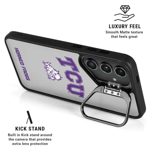 Texas Christian University Horned Frogs Logo Print Galaxy S25 Kickstand Case